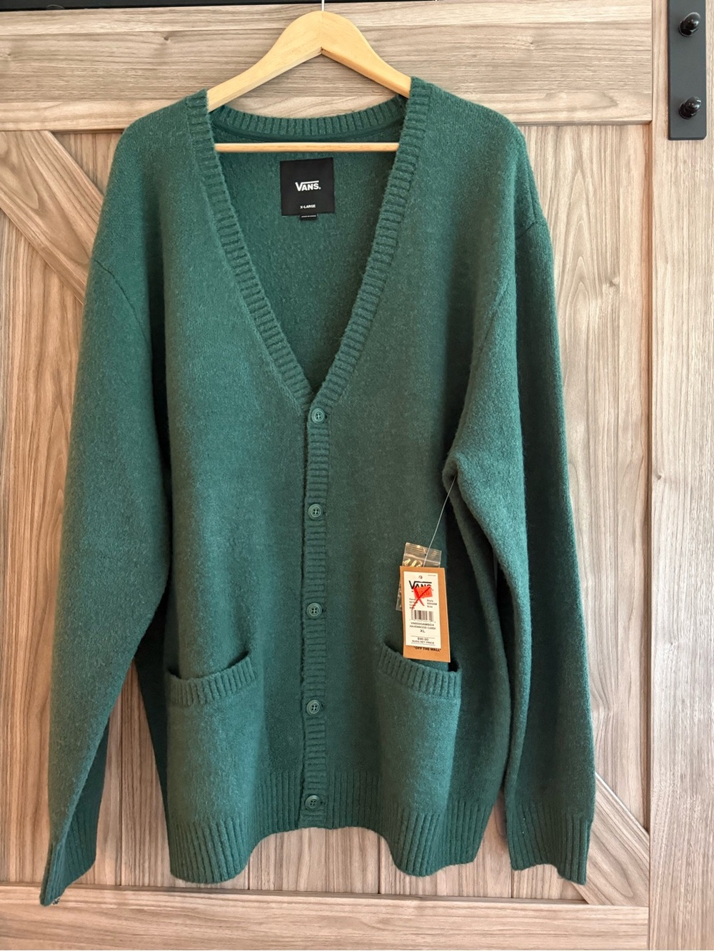 Vans Havenwood cardigan oversized green stretch ladies  Xlarge New tags